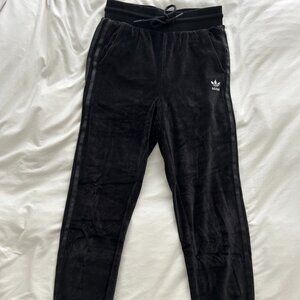 Adidas velour slim trackpants/joggers